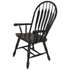 Black Cherry Selections Comfort Back Windsor Dining Chair with Arms