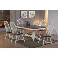 Andrews 7 Piece 96" Oval Double Pedestal Extendable Dining Set