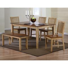 Brook 6 Piece 60" Rectangular Table Dining Set with Bench