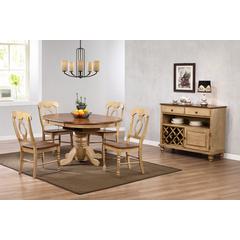 Brook 6 Piece 42" Round or 60" Oval Extendable Dining Set