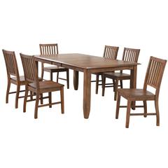 Simply Brook 7 Piece 72" Rectangular Extendable Table Dining Set