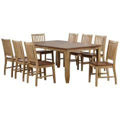 Brook 9 Piece 72" Rectangular Extendable Table Dining Set