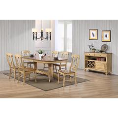 Brook 8 Piece 96" Oval Extendable Dining Set with Napoleon Chairs