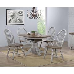 Country Grove 42" Round to 60" Oval Extendable Dining Table Set
