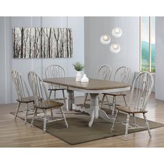 Country Grove 7 Piece 96" Oval Double Pedestal Extendable Dining Table Set