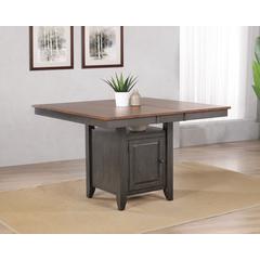 Expandable Butterfly Leaf Dining Table with Storage Cabinet, Shelf