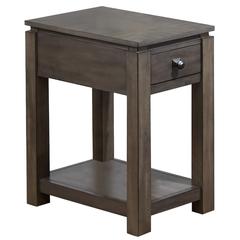 Shades of Gray Narrow End Table with Drawer and Shelf