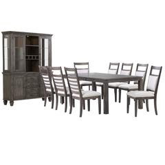 Shades of Gray 11 Piece 82" Rectangular Extendable Dining Set