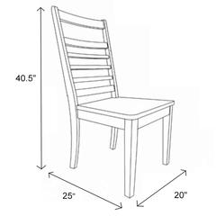 Shades of Gray Large Wood Dining Chair