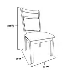 Shades of Gray Upholstered Slat Back Dining Chair