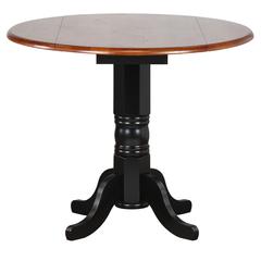 Black Cherry Selections 42" Round Extendable Drop Leaf Pub Table