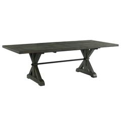 Trestle 96" Rectangular Extension Pedestal Dining Table