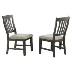 Trestle Slat Back Upholstered Dining Side Chair