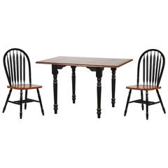 3PC 34-48" Rectangular Expandable Solid Wood Dining Set