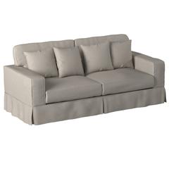 Americana Box Cushion Track Arm Slipcovered Sofa