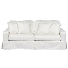 Americana Box Cushion Track Arm Slipcovered Sofa