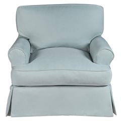 Horizon Slipcovered T-Cushion Chair with Ottoman
