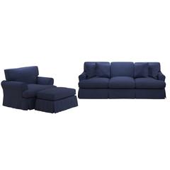 Horizon 3 Piece Slipcovered Living Room Set