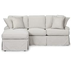 Horizon Slipcovered Sleeper Sofa with Reversible Chaise