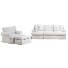 Horizon 3 Piece Slipcovered Living Room Set