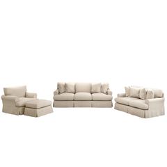 Horizon 4 Piece Slipcovered Living Room Set