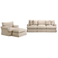Horizon 3 Piece Slipcovered Living Room Set