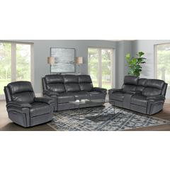 Luxe Leather 3 Piece Reclining Living Room Set with Power Headrests