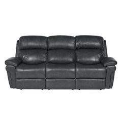 Luxe Leather Reclining Sofa with Power Headrest