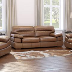 Jayson 89" Wide Top Grain Leather Sofa