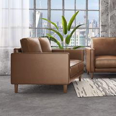 Prelude 55" Wide Top Grain Leather Loveseat