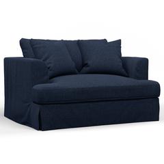 Newport Slipcovered 52" Wide Chair and A Half