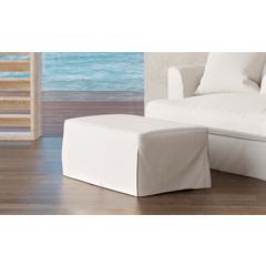 Newport Slipcovered 44" Wide Ottoman