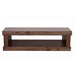 Rustic Modern Sequoia Entry Bench, Walnut