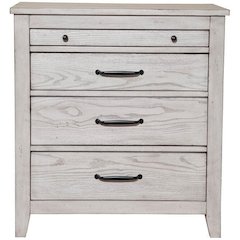 Traditional Aria 3 Drawer Nightstand, Gray