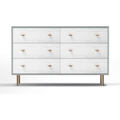 Glam Saige Dresser, Weathered White/Gray