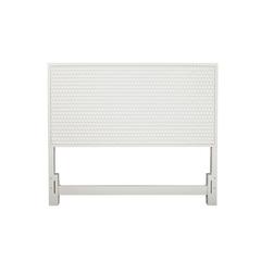 Contemporary White Pearl Full Headboard, White