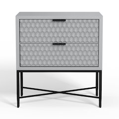 Contemporary Milo Nightstand (Sky Gray)
