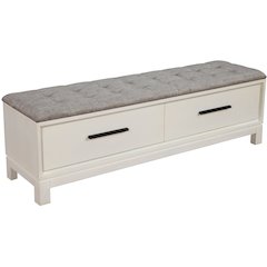Modern Contemporary Nova Bench, Chalk White