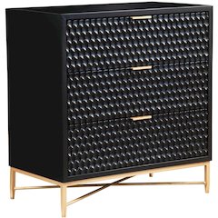 Contemporary Black Pearl Small Chest, Black