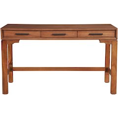 Modern Contemporary Nova Large Desk, Honey Maple