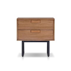 Industrial Allison Nightstand, Chestnut