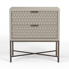 Contemporary Milo Nightstand (Cement Gray)