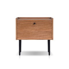 Modern Kyra Nightstand, Chestnut