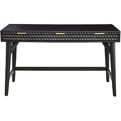 Contemporary Black Pearl Large Desk, Black