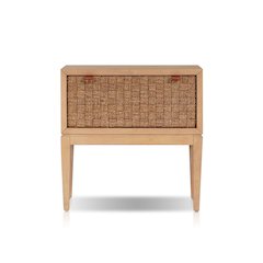 Transitional Roxanna Nightstand, Natural