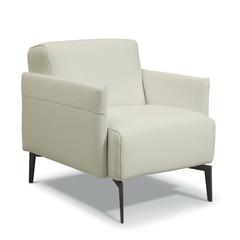 Eros Accent Chair Leather LIGHT GREY