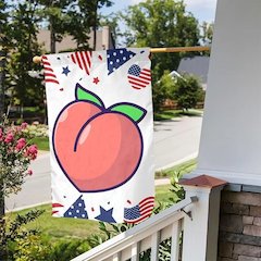 Peach Floral Flag 12.5x18