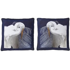 Palette Snowy Egret Extra Large Zippered Pillow Cover Only (No Insert) 20x24