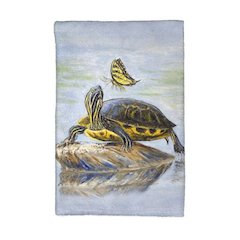 Turtle & Tiger Swallowtail Butterfly Kitchen Towel
