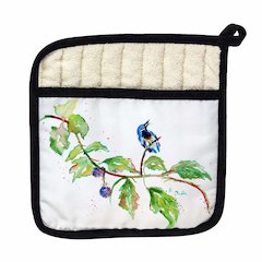 Bird & Blackberries Pot Holder